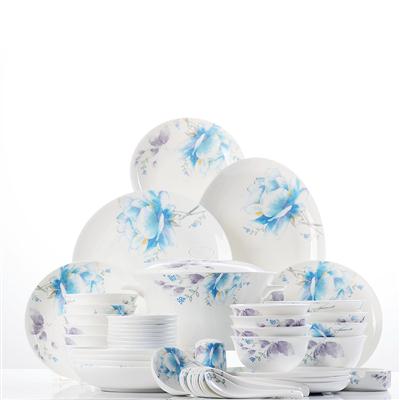 肏白丝袜嫂子48头聆听花开骨瓷礼品餐具套装